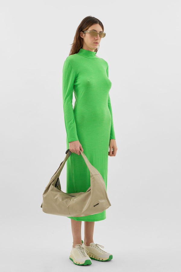 Sunnei HIGHNECK LONGSLEEVE SHEER DRESS / Bright Green