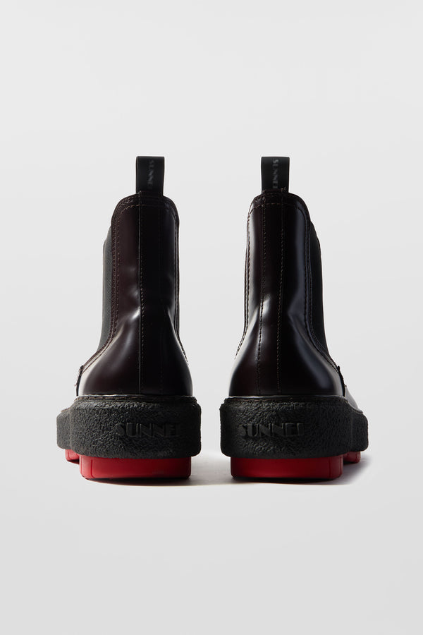 Sunnei CEMENTO BOOTS / Brown & Red