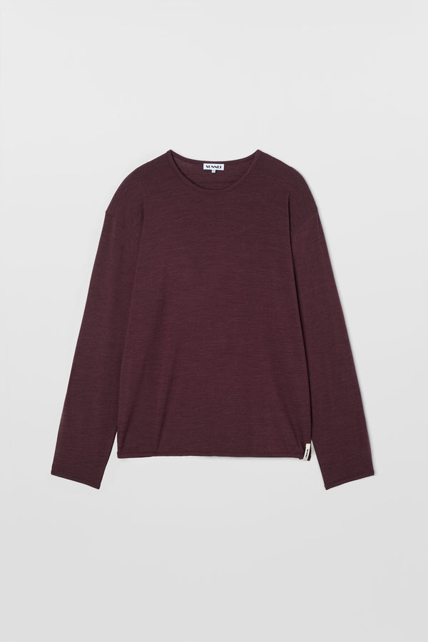 sunnei CLASSIC LONGSLEEVE / burnt aubergine