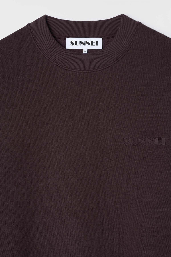 Sunnei CREWNECK SWEATSHIRT / Chocolate Plum