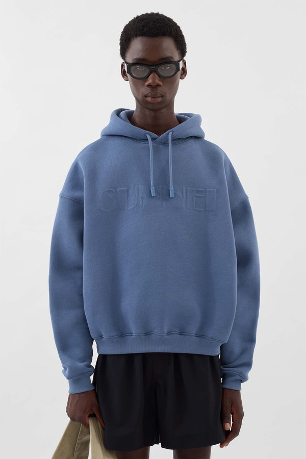 Sunnei DOUBLE HOODIE / Blue Horizon