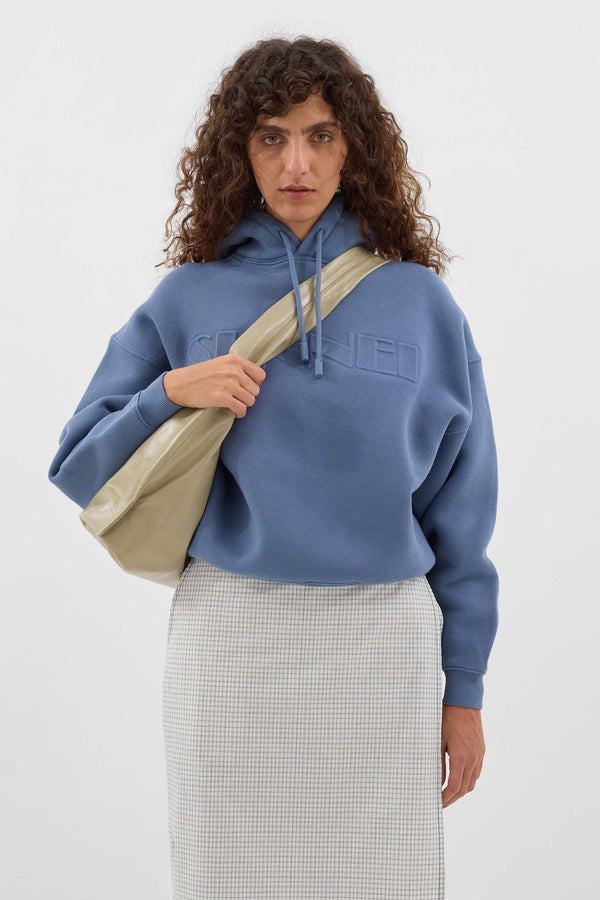 Sunnei DOUBLE HOODIE / Blue Horizon