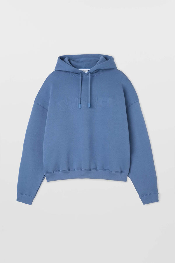 sunnei DOUBLE HOODIE / blue horizon