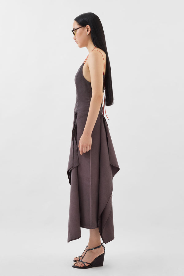 Sunnei DRAPED DRESS / Plum