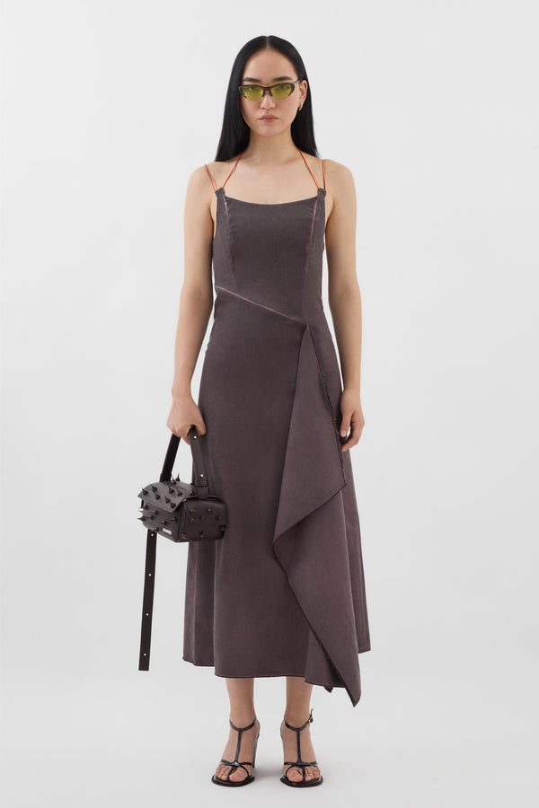 Sunnei DRAPED DRESS / Plum