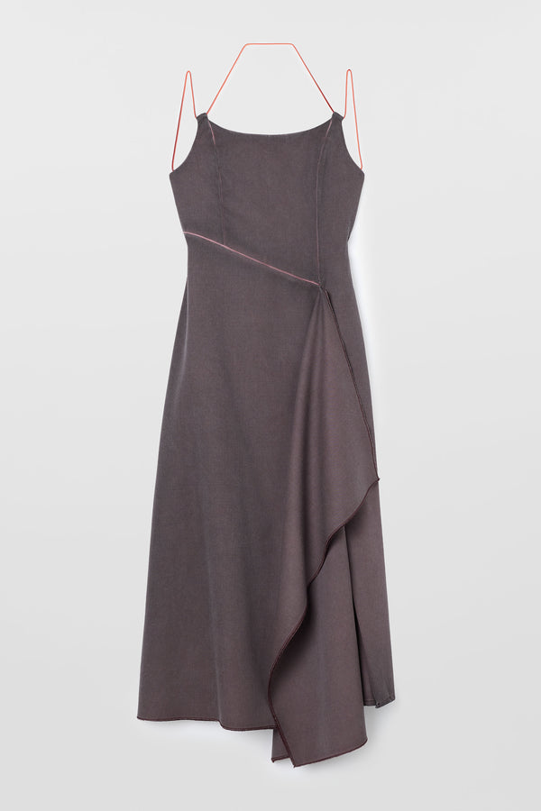 sunnei DRAPED DRESS / plum