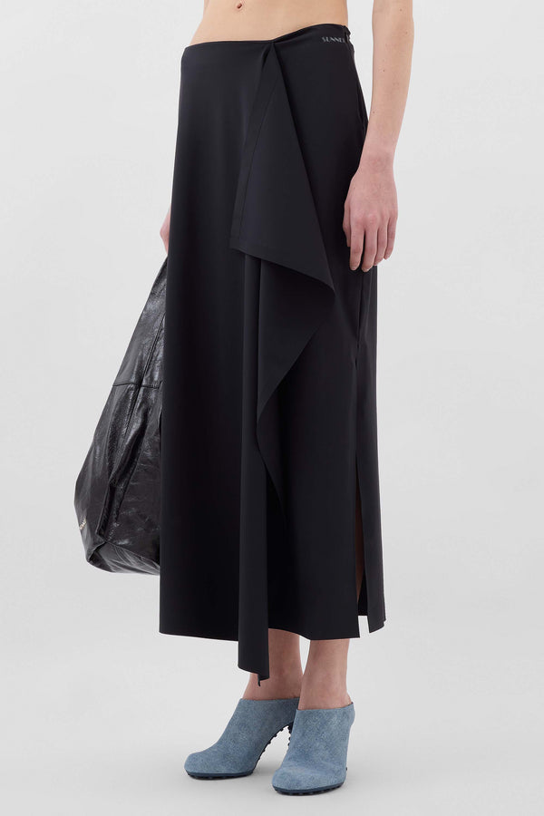 Sunnei DRAPED TECH SKIRT / Black