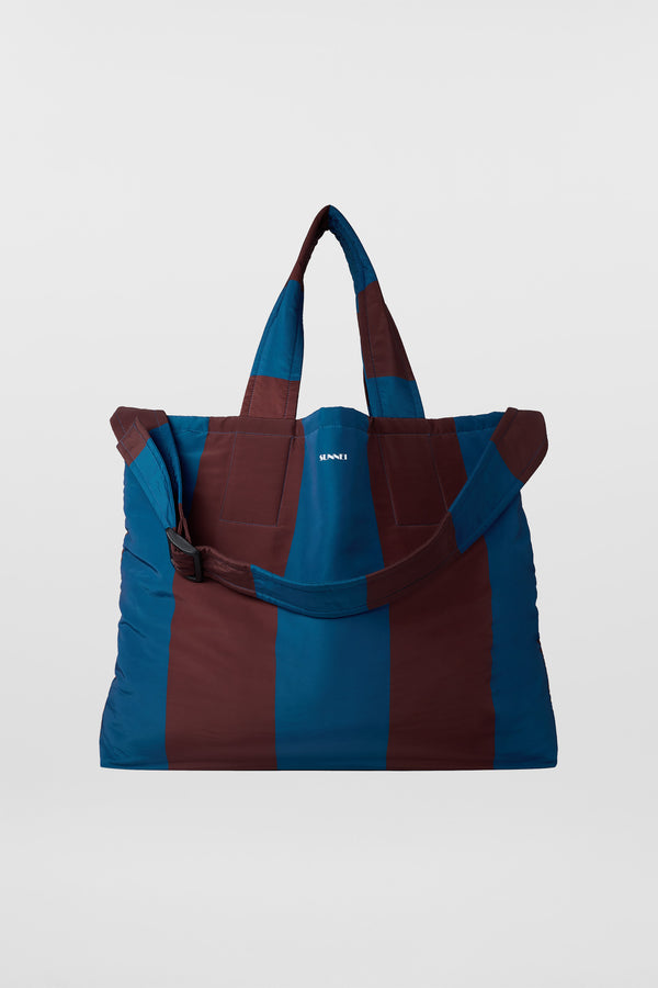 sunnei EVERYDAY REVERSIBLE BAG / blue & brown