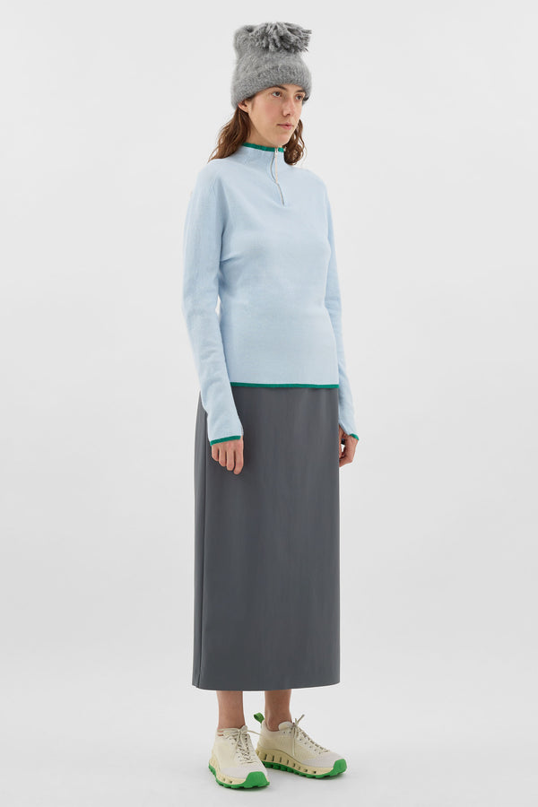 Sunnei FITTED LONGSLEEVE W ZIP / Alice Blue