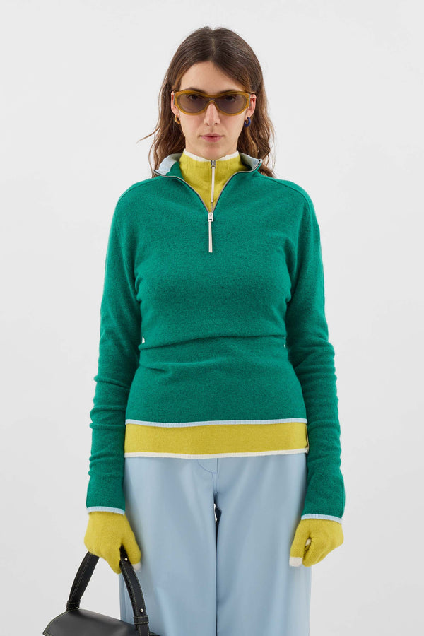 Sunnei FITTED LONGSLEEVE W ZIP / Green