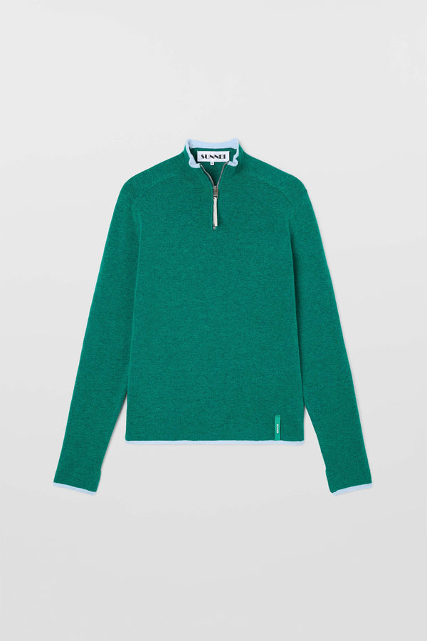 sunnei FITTED LONGSLEEVE W ZIP / green