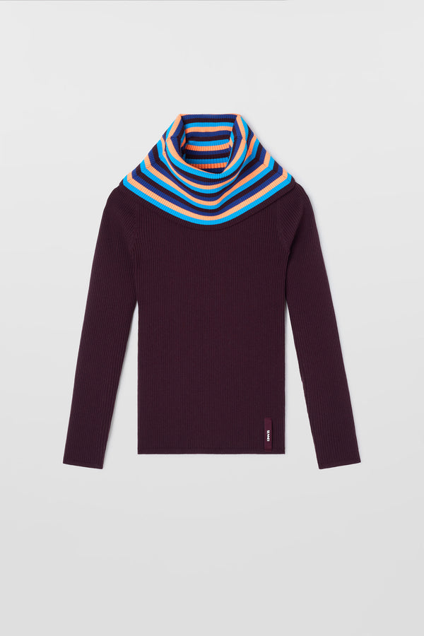 sunnei FOLDED TOP / burnt aubergine