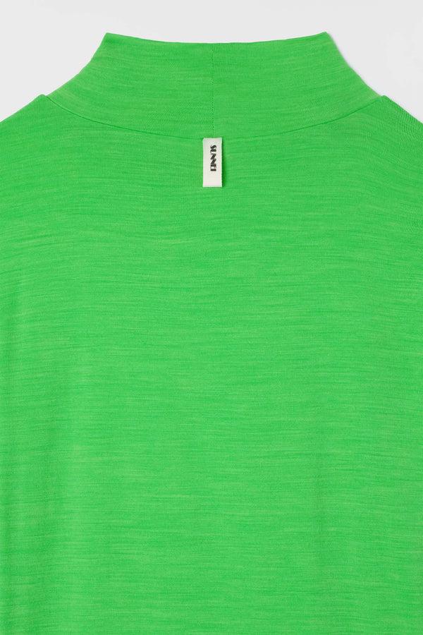 Sunnei HIGHNECK LONGSLEEVE SHEER TOP / Bright Green