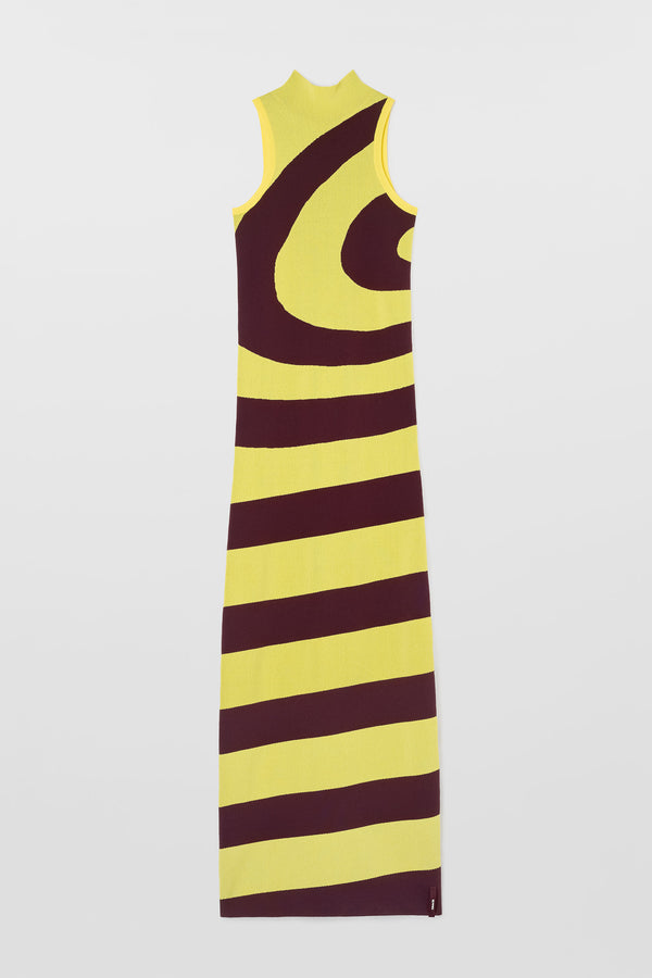 sunnei HIGHNECK TANK KNIT DRESS SPIRAL