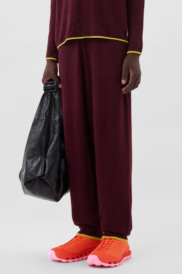 Sunnei KNIT ELASTIC PANTS / Burnt Aubergine
