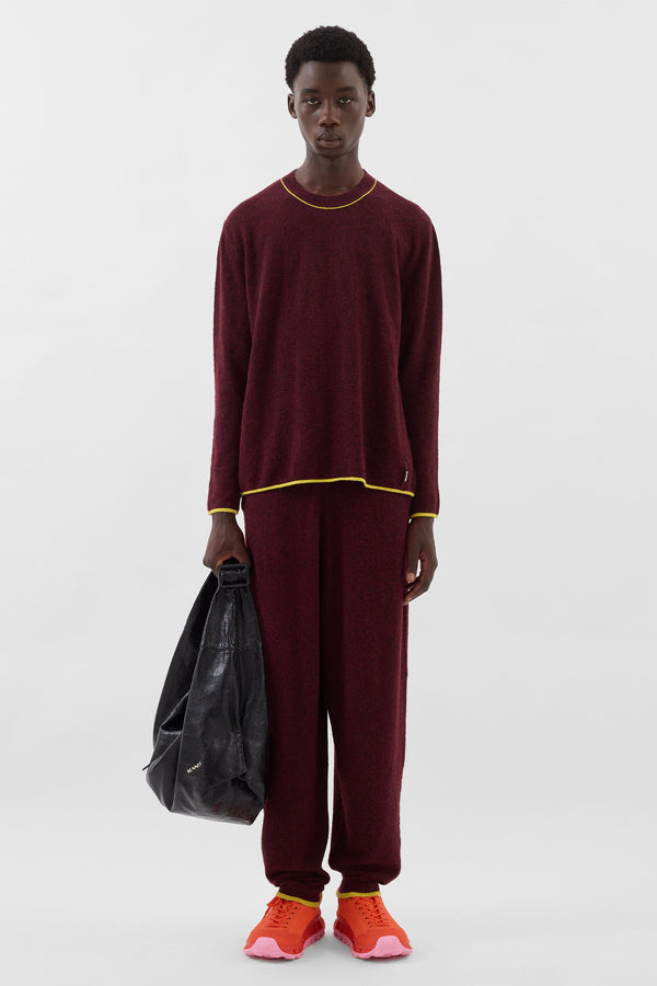 Sunnei KNIT ELASTIC PANTS / Burnt Aubergine