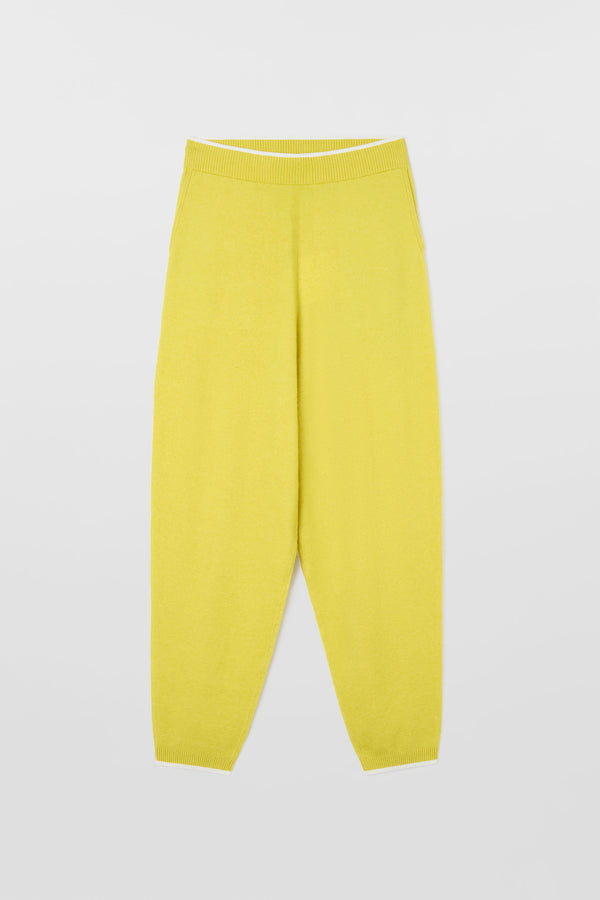 sunnei KNIT ELASTIC PANTS / chartreuse