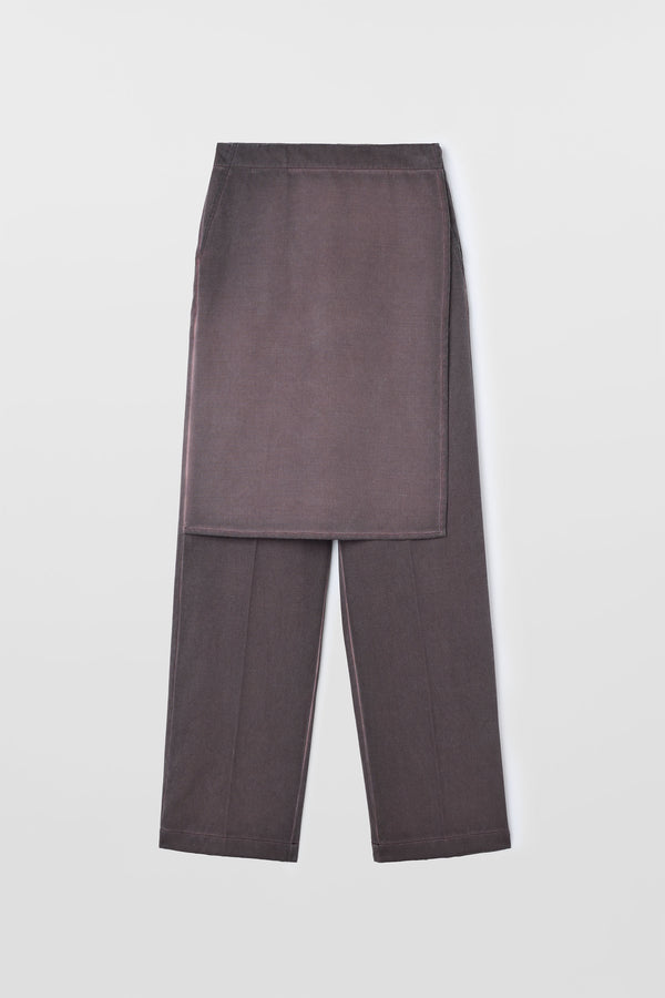 sunnei LONG PANTA SKIRT / plum