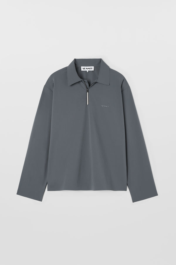 sunnei LONGSLEEVE POLO W ZIP / grey