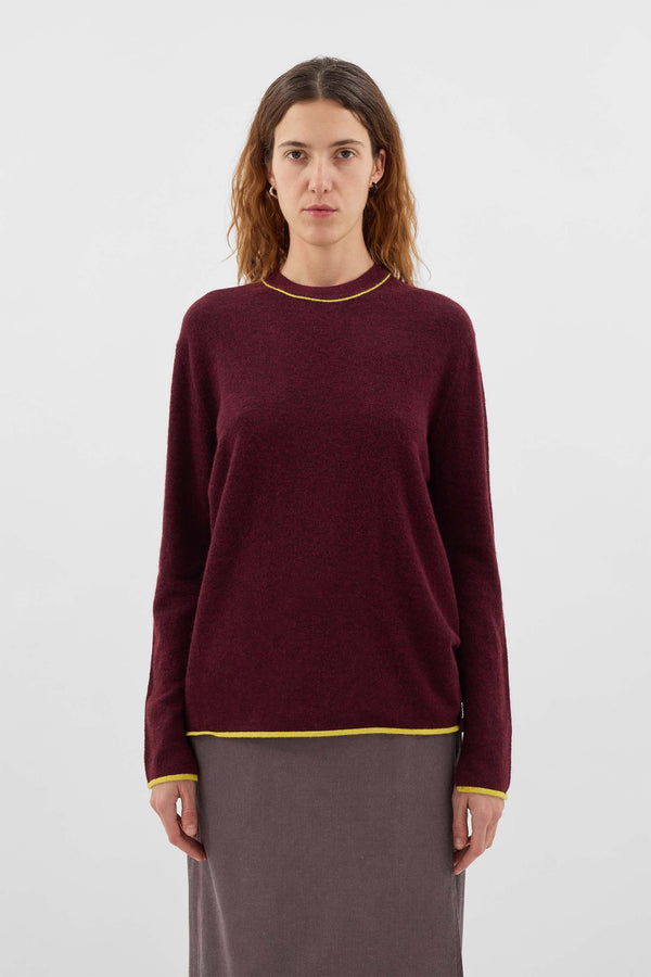 Sunnei LONGSLEEVE ROUNDNECK / Burnt Aubergine