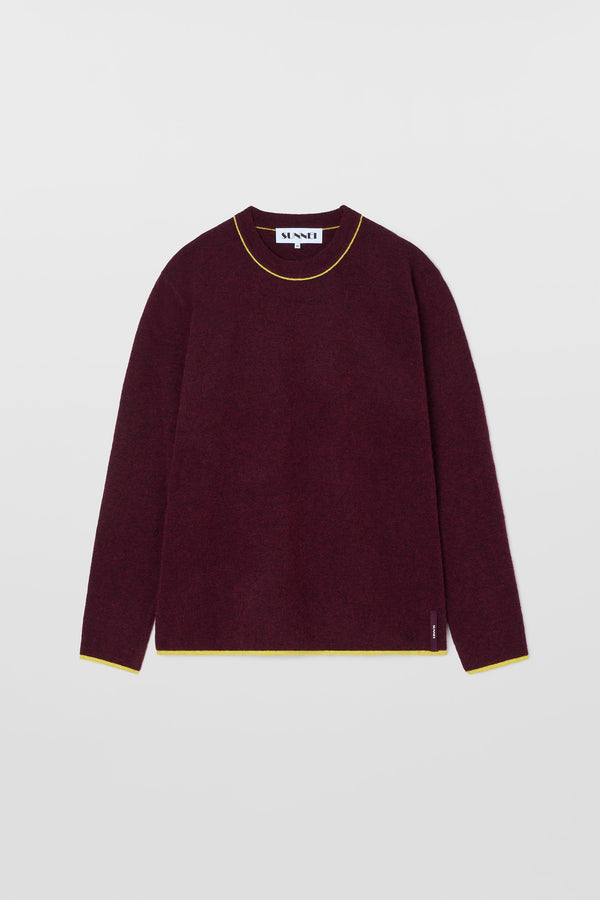 sunnei LONGSLEEVE ROUNDNECK / burnt aubergine