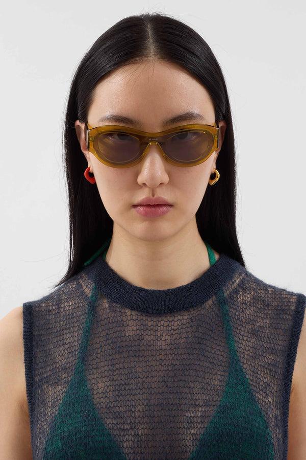 Sunnei PROTOTIPO 5 SUNGLASSES / Transparent Mustard