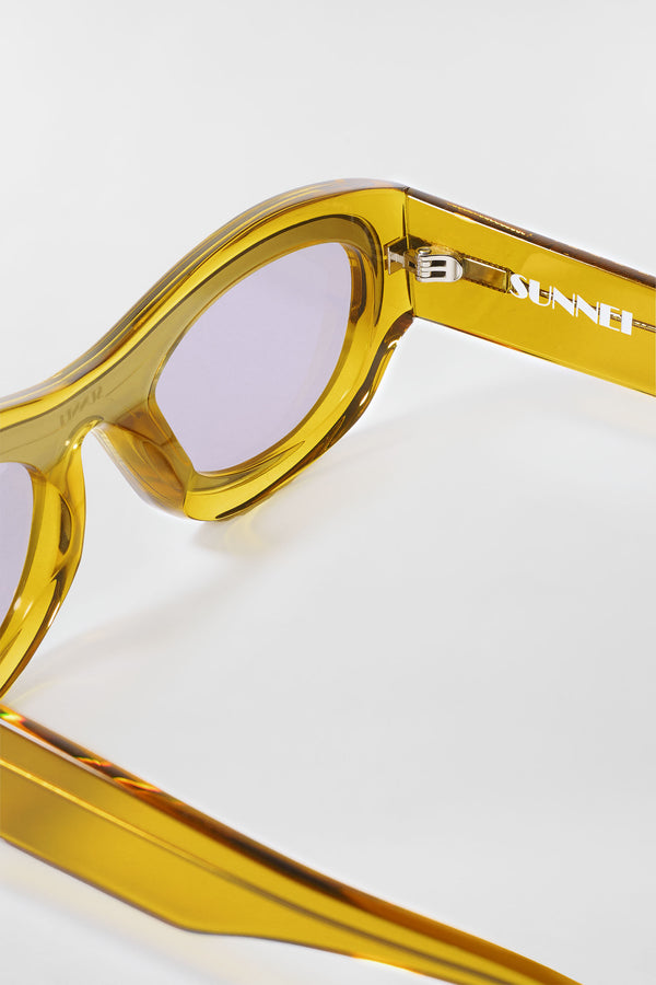 Sunnei PROTOTIPO 5 SUNGLASSES / Transparent Mustard