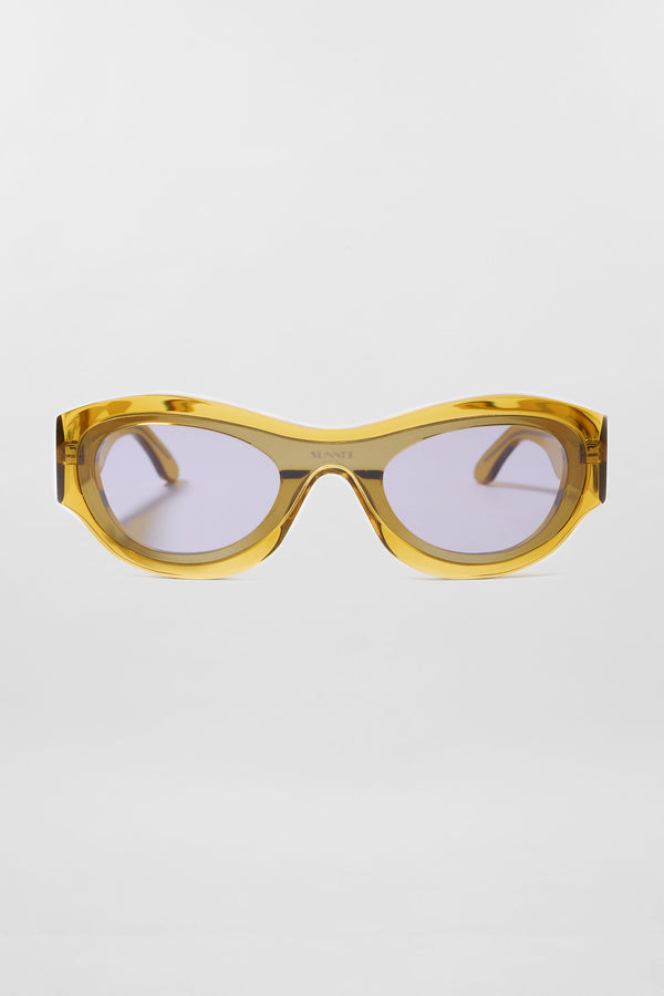 sunnei PROTOTIPO 5 SUNGLASSES / transparent mustard