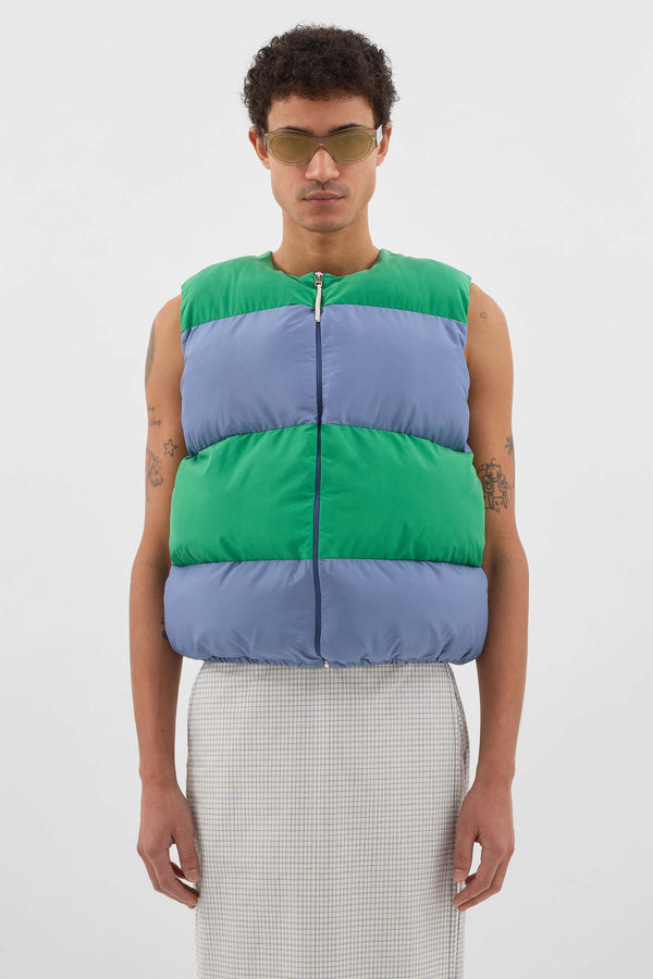 Sunnei PUFFY GILET / Green & Wisteria