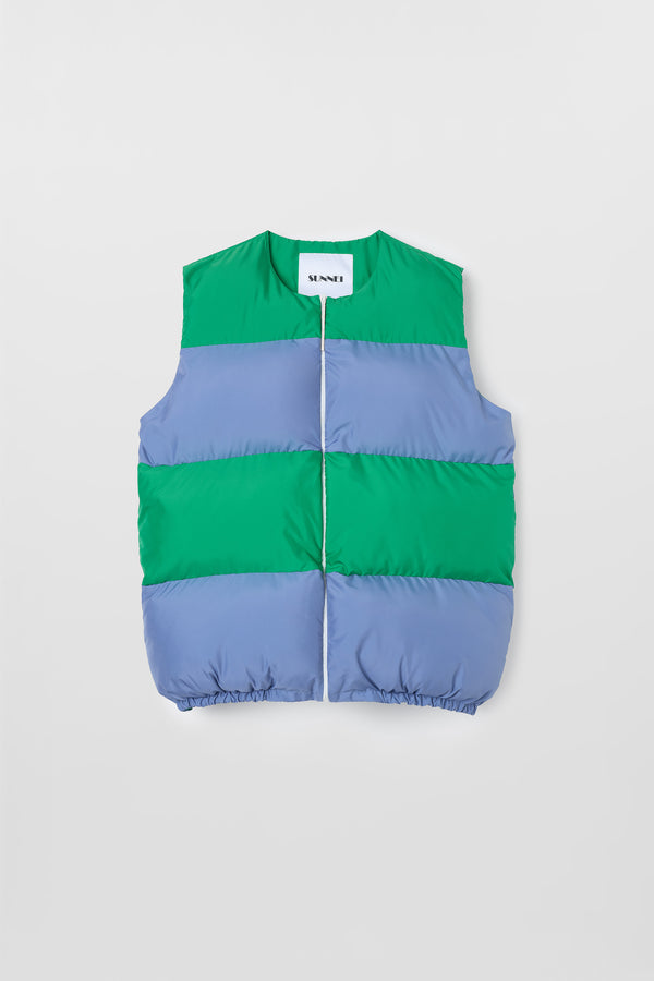 sunnei PUFFY GILET / green & wisteria