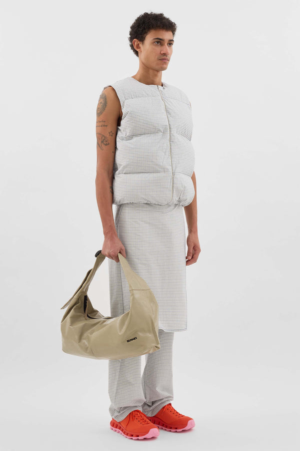 Sunnei PUFFY GILET / Off White & Blue Check