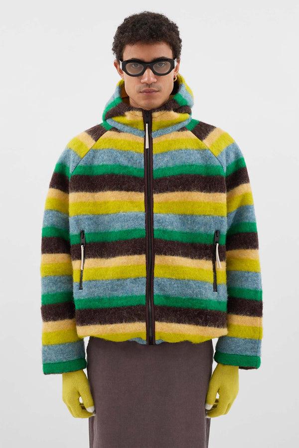 Sunnei SHERPA HOODIE / Multicolor Stripes