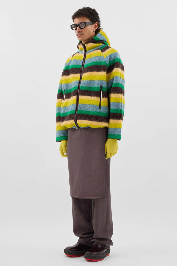 Sunnei SHERPA HOODIE / Multicolor Stripes