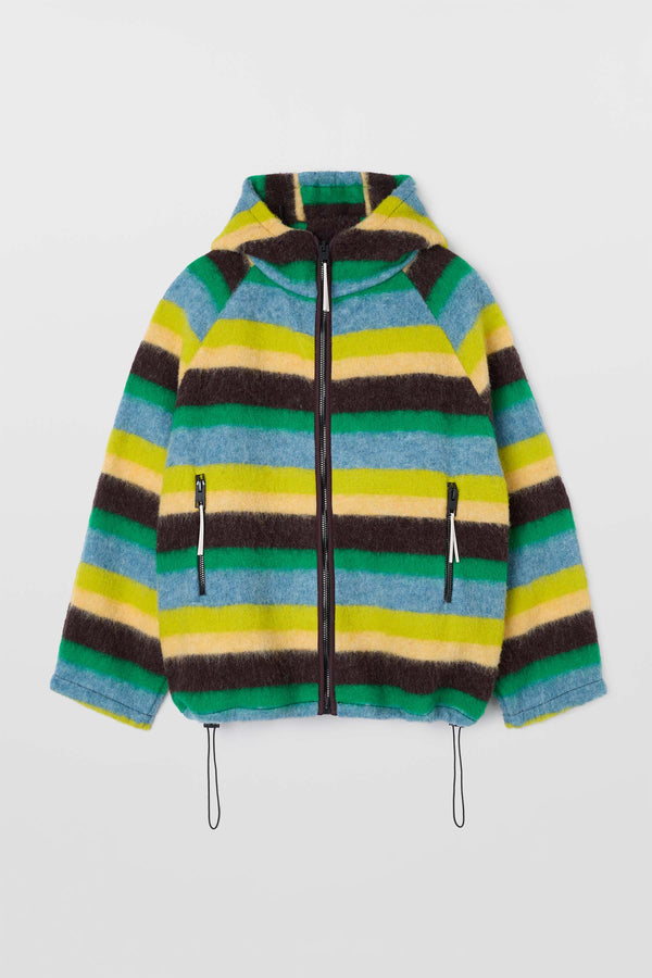 sunnei SHERPA HOODIE / multicolor stripes