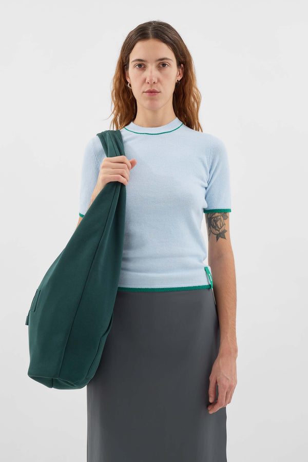 Sunnei SHORTSLEEVE KNIT TOP / Alice Blue