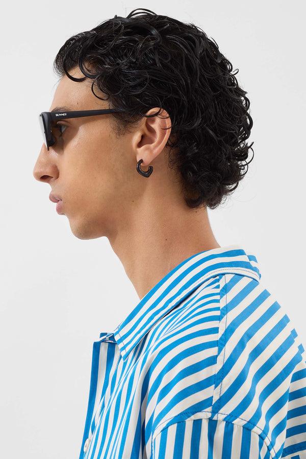 Sunnei SINGLE METALLIZED EARRING / Brown Shiny