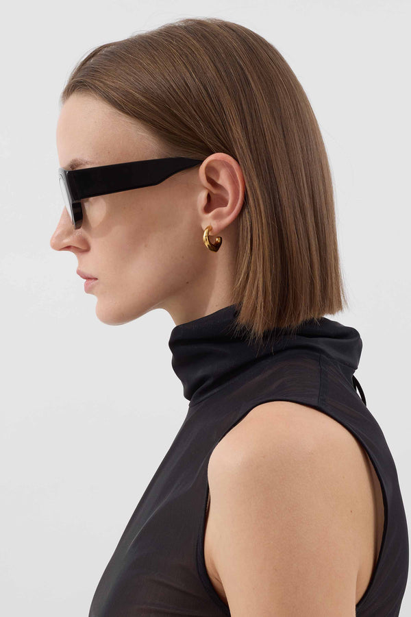 Sunnei SINGLE METALLIZED EARRING / Gold