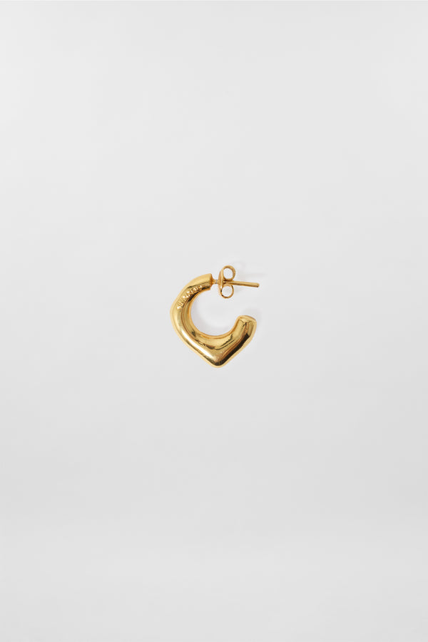 sunnei SINGLE METALLIZED EARRING / gold