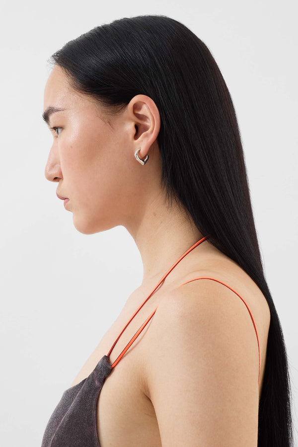 Sunnei SINGLE METALLIZED EARRING / Silver