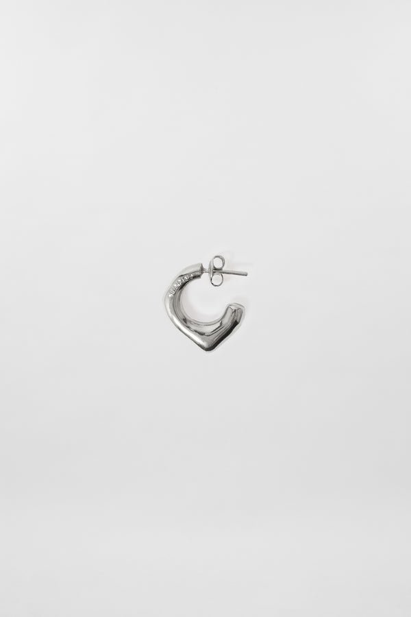 sunnei SINGLE METALLIZED EARRING / silver