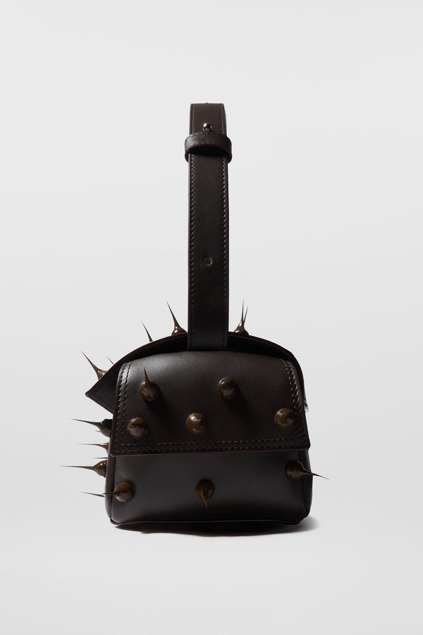 Sunnei SPIKY SMALL LABAULETTO BAG / Mud