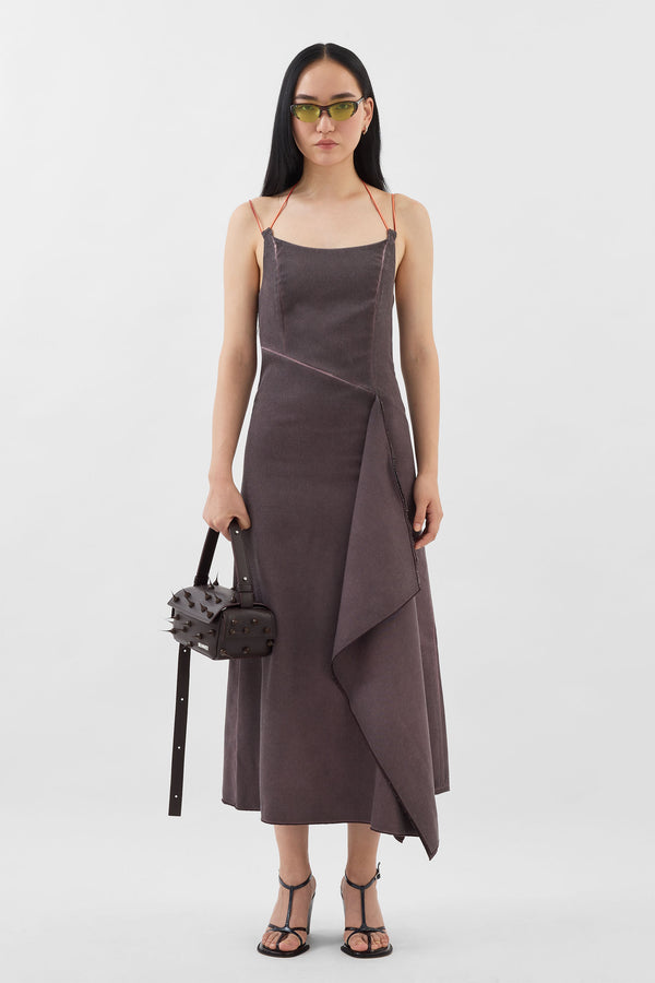 Sunnei SPIKY SMALL LABAULETTO BAG / Mud