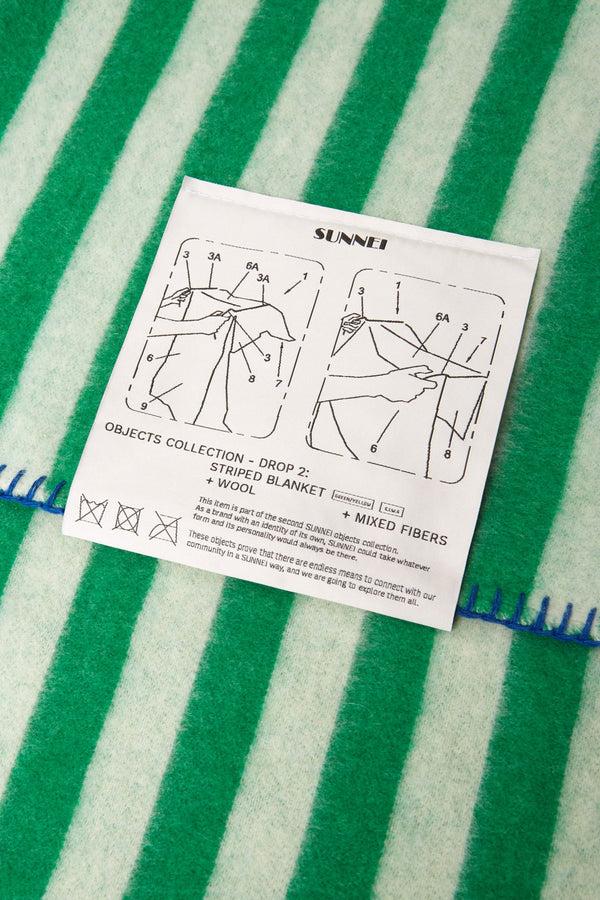 Sunnei STRIPED BLANKET / Green