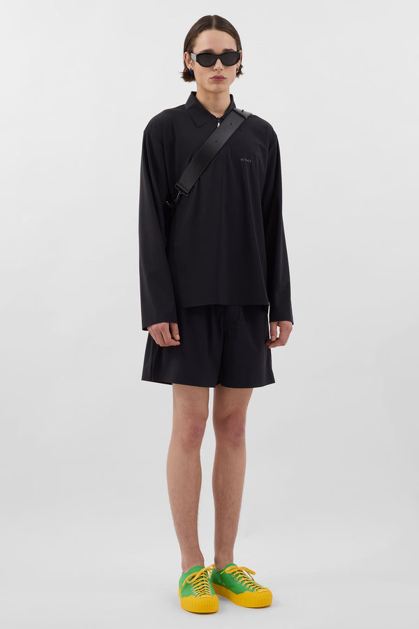 Sunnei TECH LONGSLEEVE POLO / Black