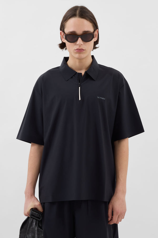 Sunnei TECH SHORTSLEEVE POLO / Black
