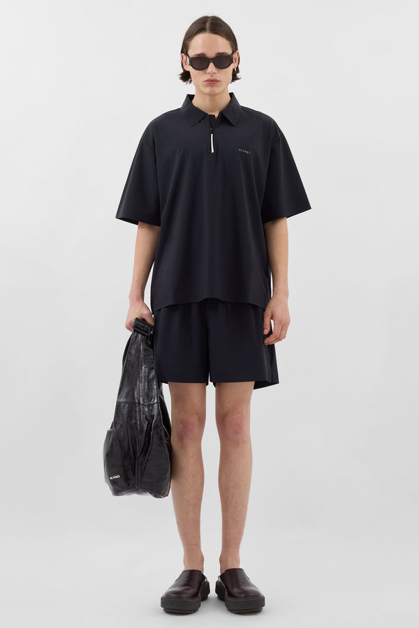 Sunnei TECH SHORTSLEEVE POLO / Black