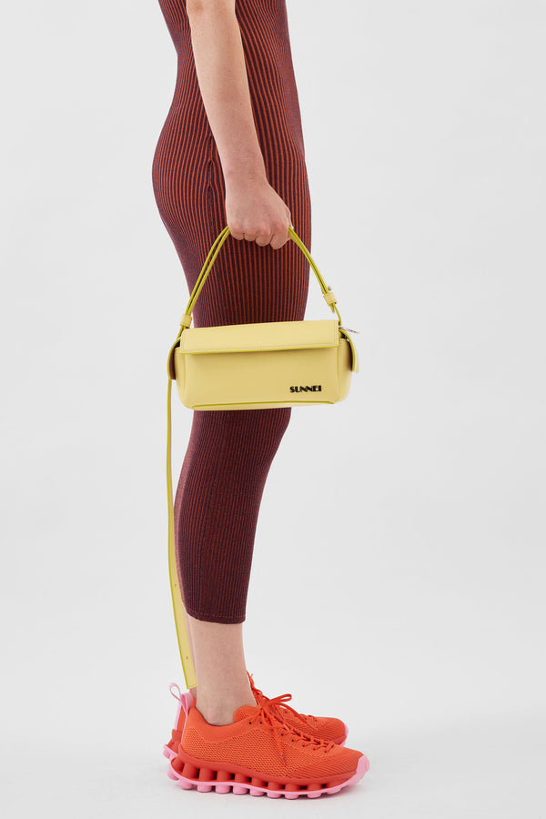 Sunnei 'TUTTO OK' SMALL LABAULETTO / Yellow / Vegan Leather