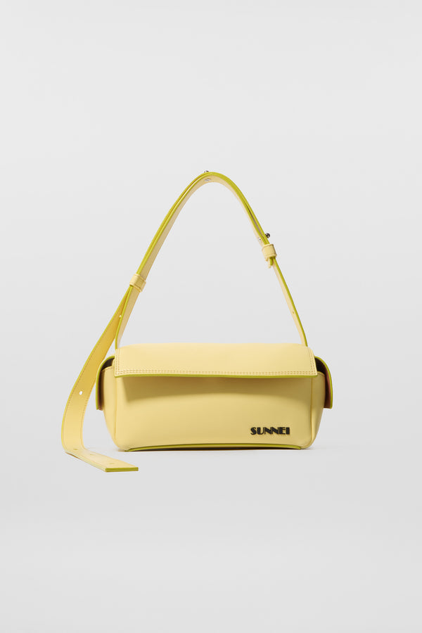 sunnei 'TUTTO OK' SMALL LABAULETTO / yellow / vegan leather