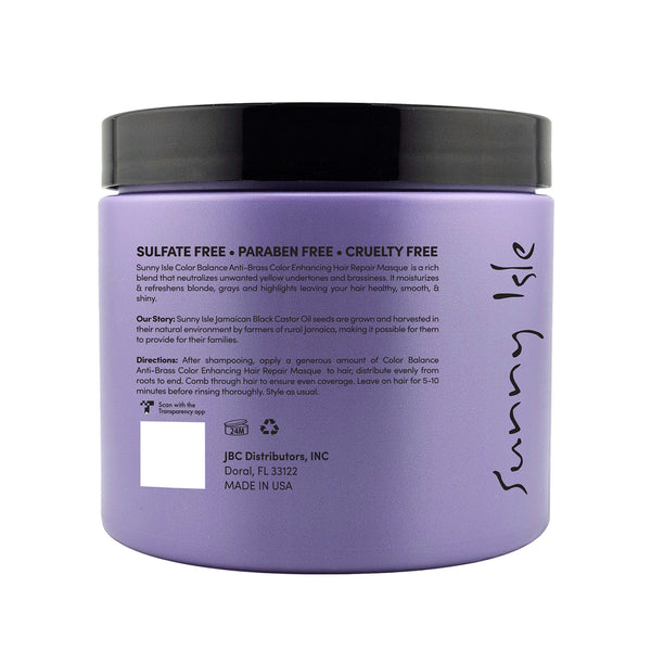 Sunny Isle Sunny Isle Anti-Brass Color Enhancing Purple Hair Repair Masque 16oz