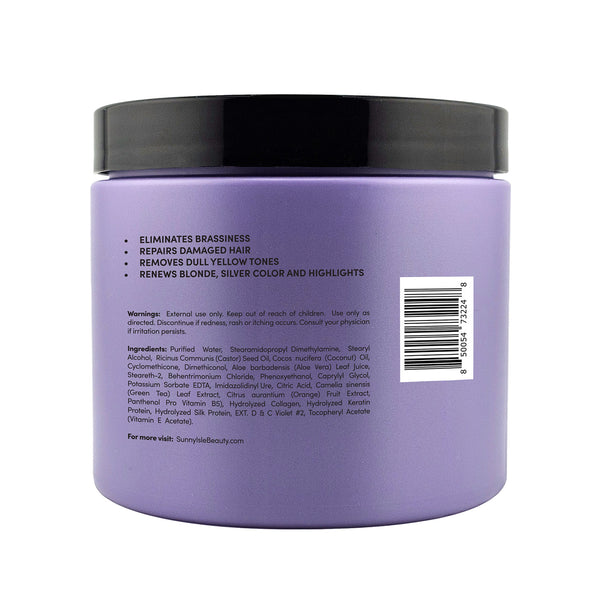 Sunny Isle Sunny Isle Anti-Brass Color Enhancing Purple Hair Repair Masque 16oz